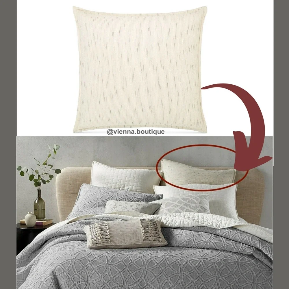 NIB $135 Hotel Collection Connections‎ European Euro Pillow Sham
